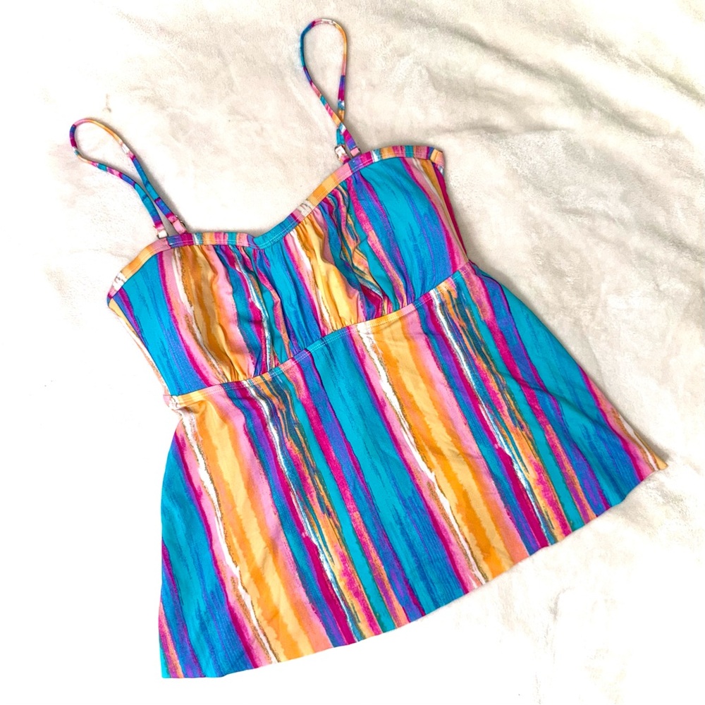 Multicolor Tankini Top